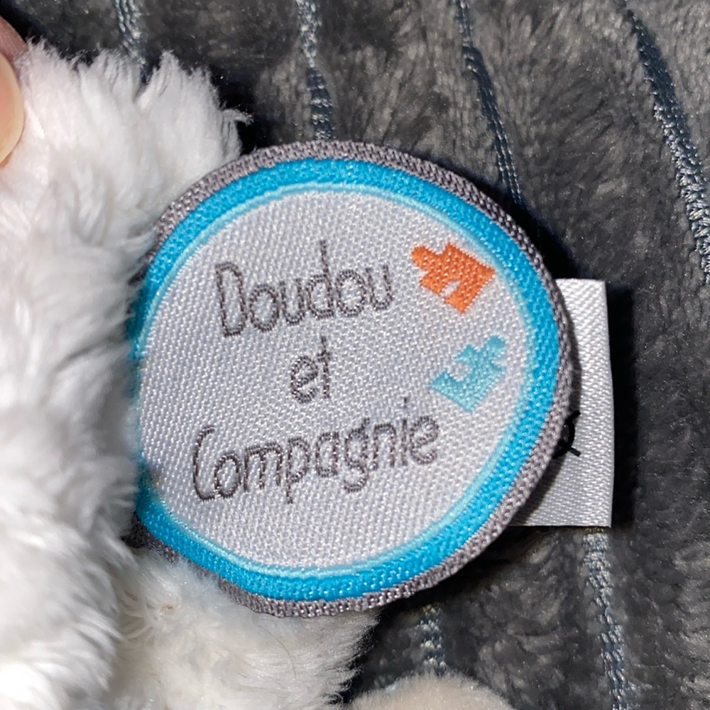 Doudou et Compagnie rattle bunny slippers ***Like new*** 0-3months
